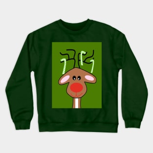 REINDEER Christmas Green Crewneck Sweatshirt